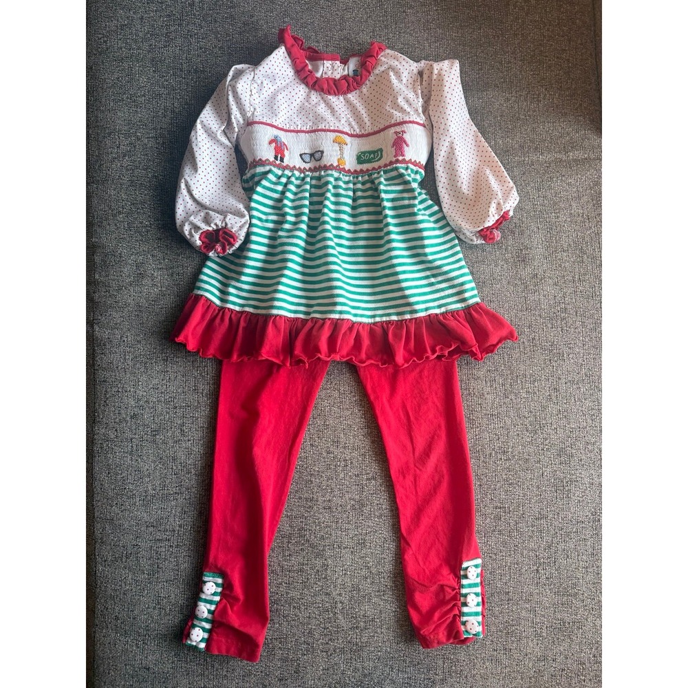 A Christmas Story Smocked Girls Holiday Outfit